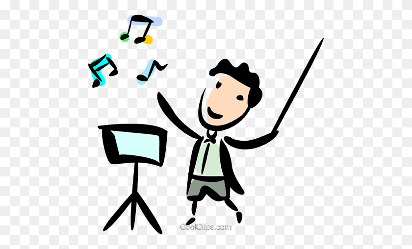 480x448 Music Conductor Clipart - Music Notes Clipart No Background