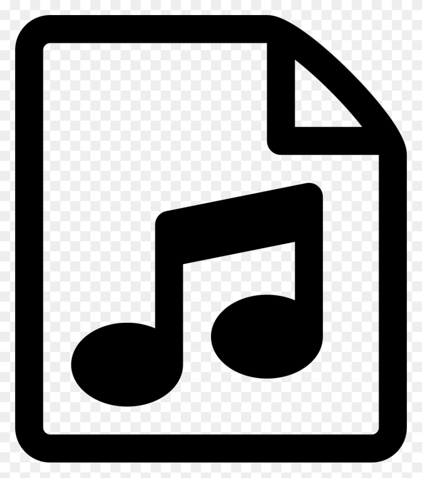 858x981 Музыкальный Документ Песня Аудио Png Значок Бесплатно - Аудио Png