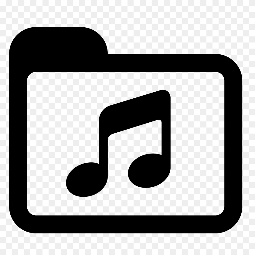 1600x1600 Music Folder Icon - Folder PNG