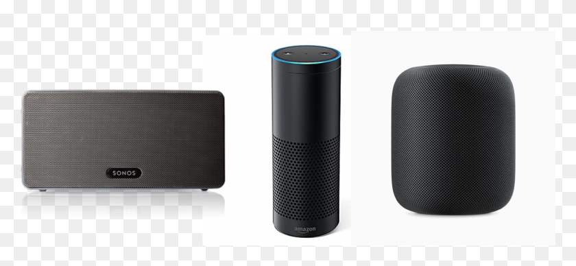 1208x508 Music In The Home Homepod, Sonos, And Amazon Echo - Amazon Echo PNG