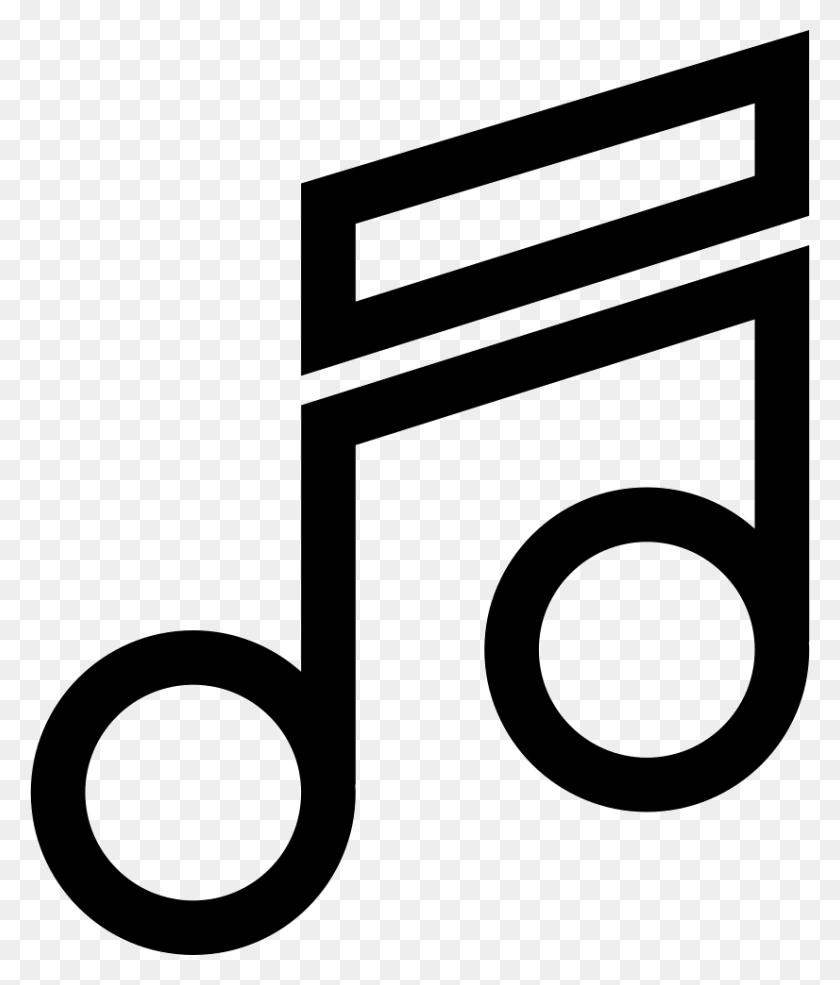 826x980 Музыкальная Нота Quaver Png Icon Скачать Бесплатно - Music Note Icon Png