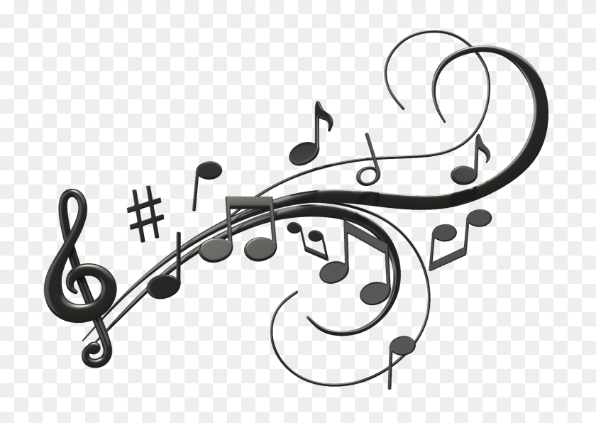 1600x1100 Notas Musicales En Blanco Y Negro Clipart Logotipo De La Nota Musical Más - Notas Musicales Blancas Png