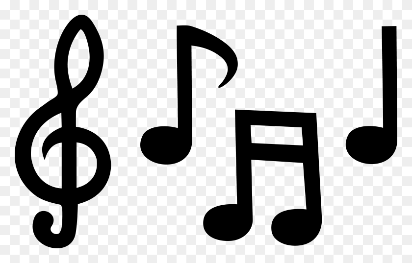 5316x3252 Music Notes Clipart Black And White - Singing Clipart Black And White