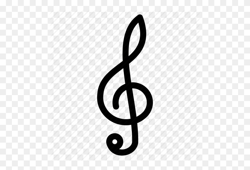 512x512 Notas Musicales Clipart En Blanco Y Negro - Notas Musicales Blancas Png