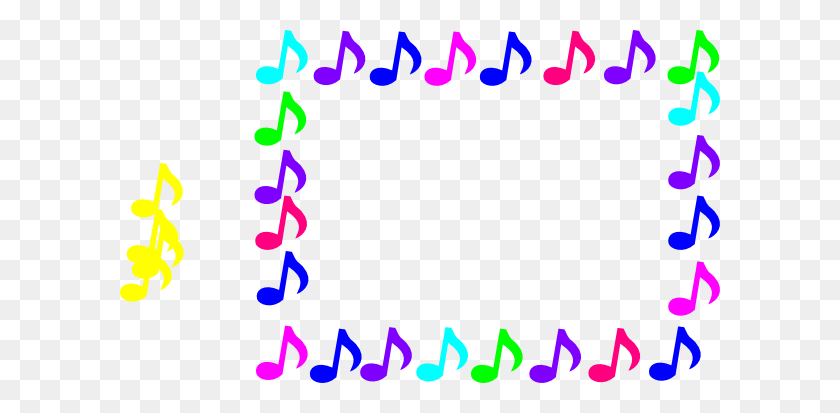 600x353 Music Notes Clipart Colourful - Colorful Hands Clipart