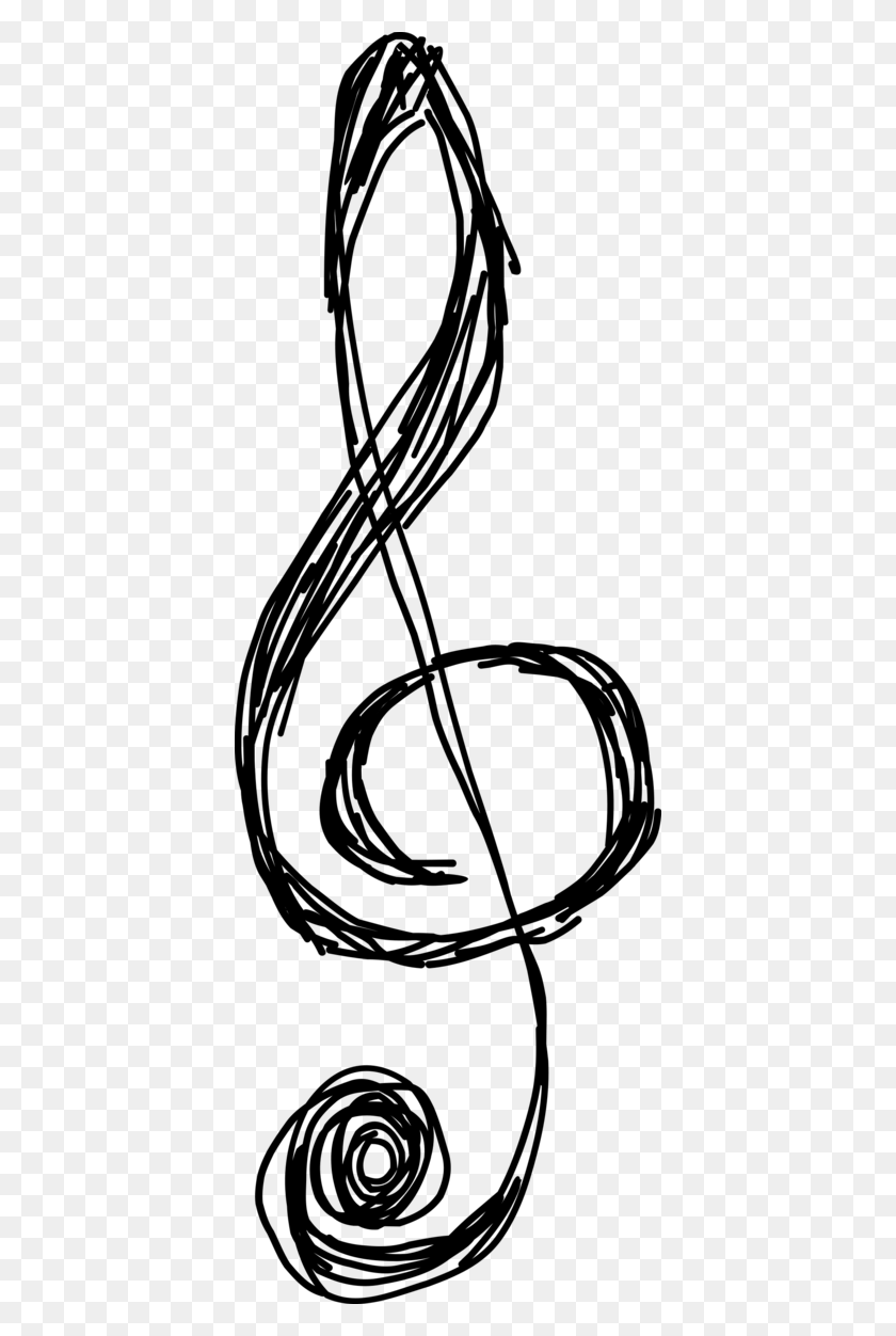 400x1192 Music Notes Clipart Drawn - Practical Clipart