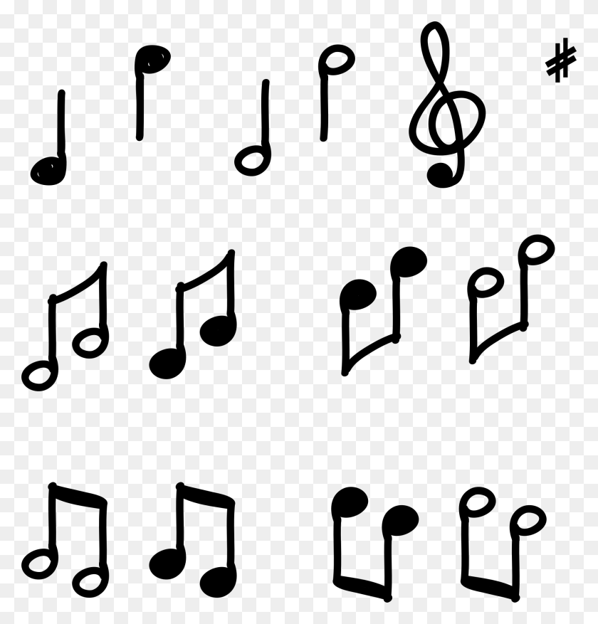 1810x1897 Music Notes Icons Png - Music Notes PNG Transparent