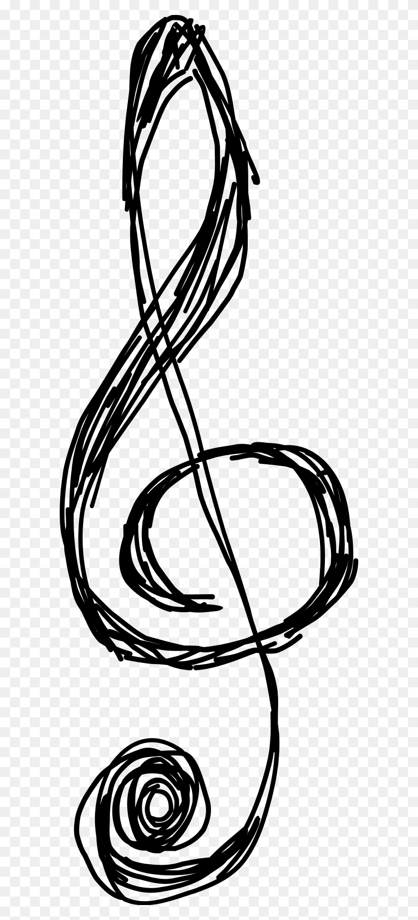 600x1787 Music Notes Transparent Png For Free Download On Mbtskoudsalg - Flute Black And White Clipart