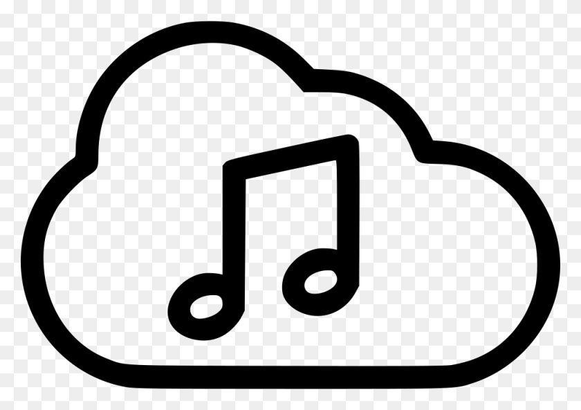 980x670 Music Playing Cloud Stream Png Icon Free Download - Stream PNG