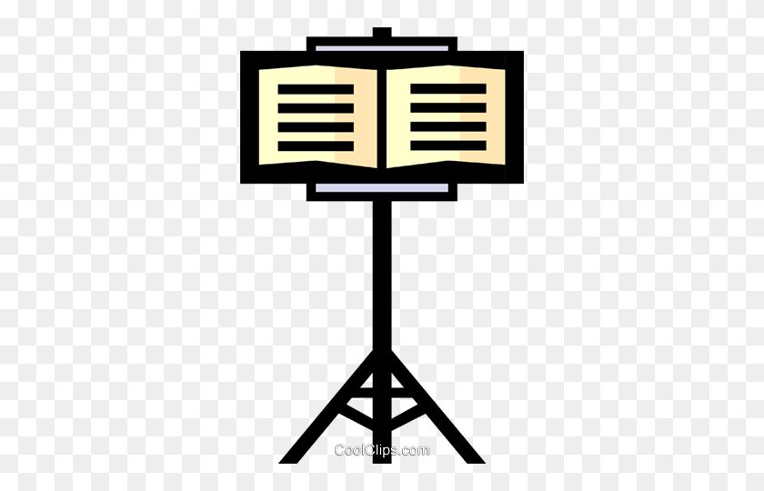 312x480 Music Stand Royalty Free Vector Clip Art Illustration - Music Clipart PNG