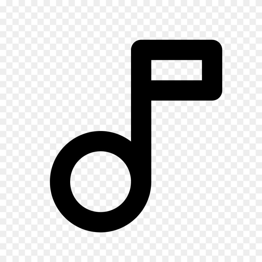 1600x1600 Musical Icon - White Music Notes PNG