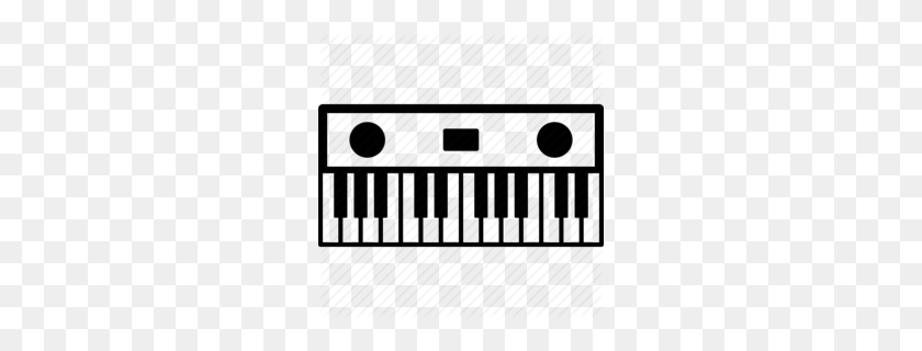 260x260 Musical Keyboard Clipart - Piano Black And White Clipart