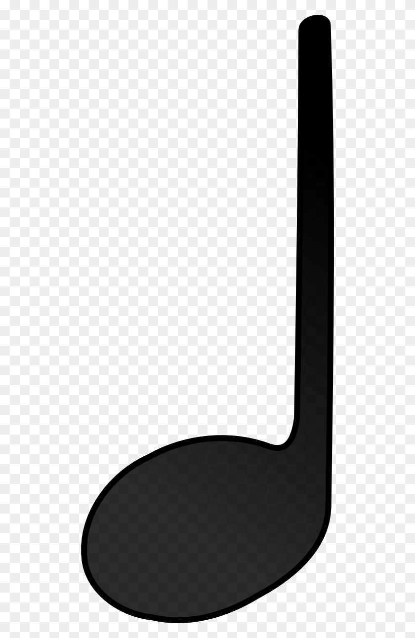 512x1232 Musical Note Clipart - Music Note Clipart Black And White