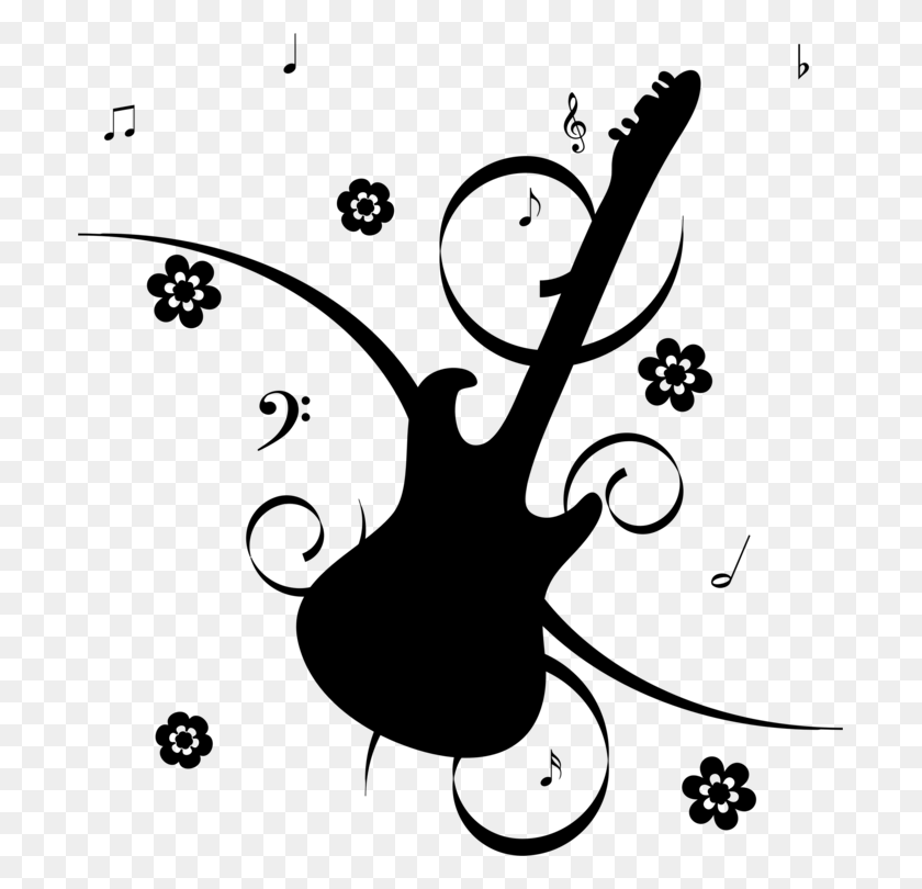 697x750 Musical Note Guitar Drawing Treble - Xylophone Clipart Black And White