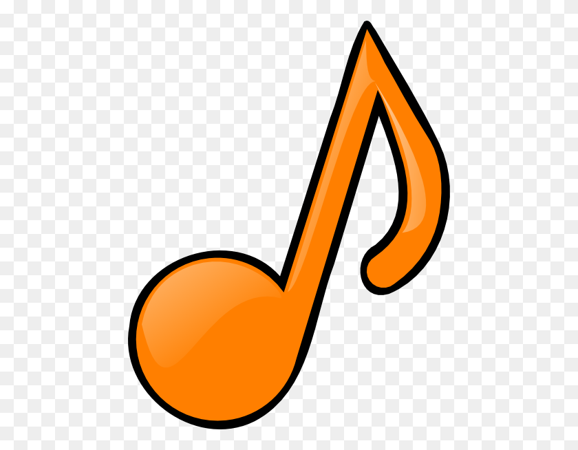 468x594 Musical Note Orange Clip Art - Music Box Clipart