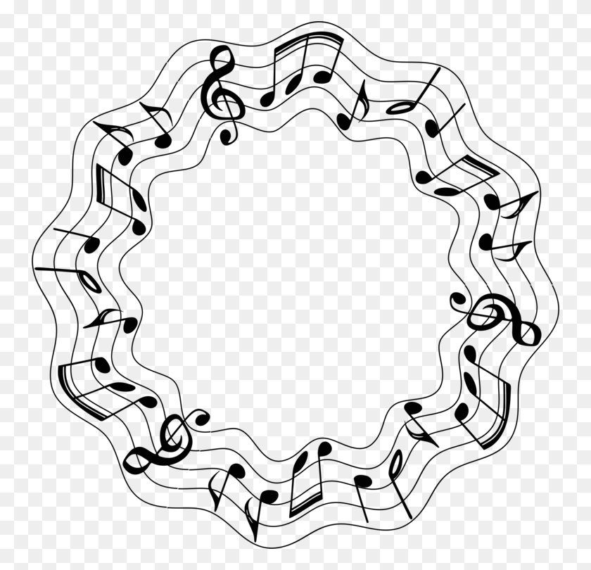 750x750 Musical Note Sound Circle Clef - Music Staff Clipart