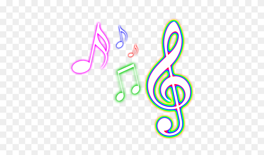 408x435 Musical Notes Png Colorful - Music Clipart Transparent