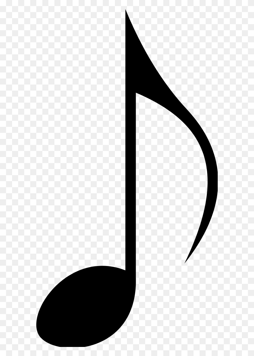 600x1119 Musical Symbol Bold - Music Note Symbol Clipart