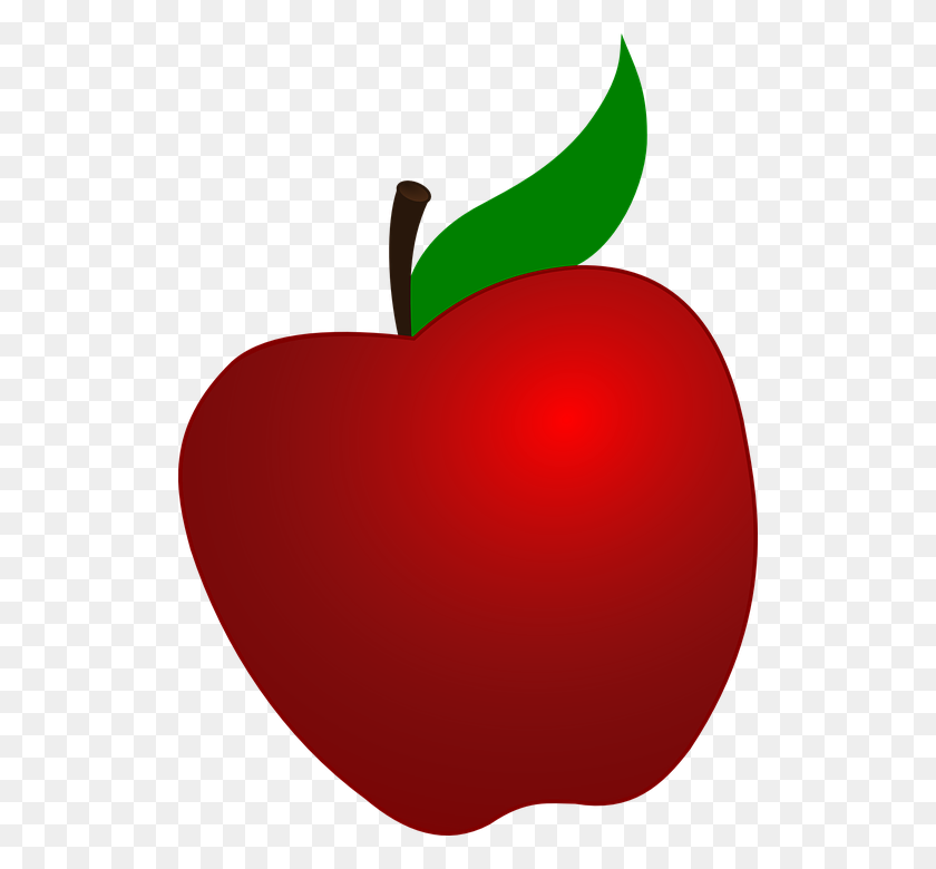 520x720 Muslim Clip Art, Apple And Alphabet - Red Pepper Clipart