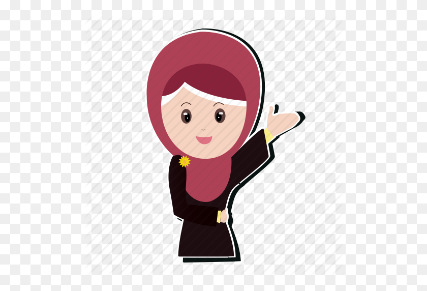 512x512 Chica Musulmana De Dibujos Animados Png Imagen Png - Chica De Dibujos Animados Png