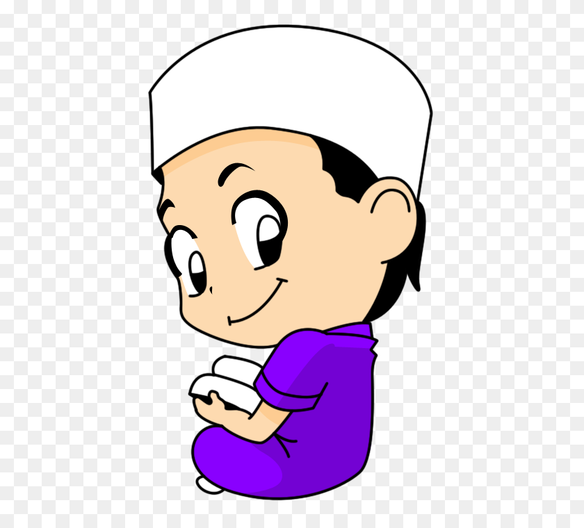 500x700 Muslim Little Solihin Muslim, Islamic Cartoon - Allah Clipart