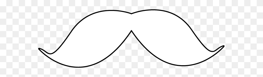 595x188 Mustache Border Clip Art - Mustache Clipart PNG