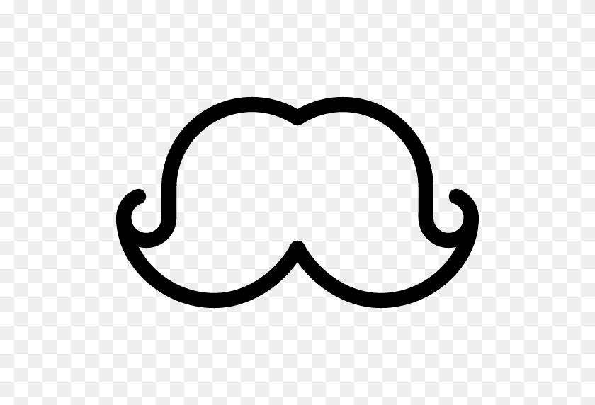512x512 Mustache Clip Art - Handlebar Mustache Clipart