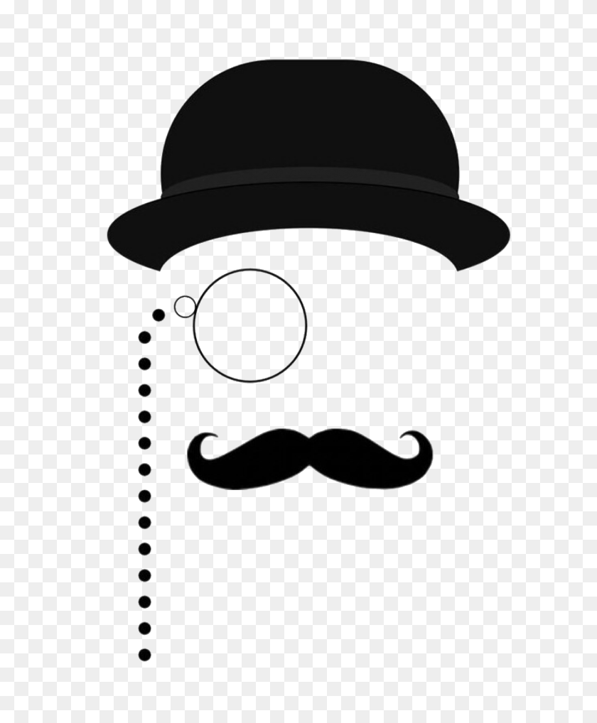1667x2048 Mustache Hat Bowlerhat Monocle Silhouette Man Blackandw - Monocle Clipart