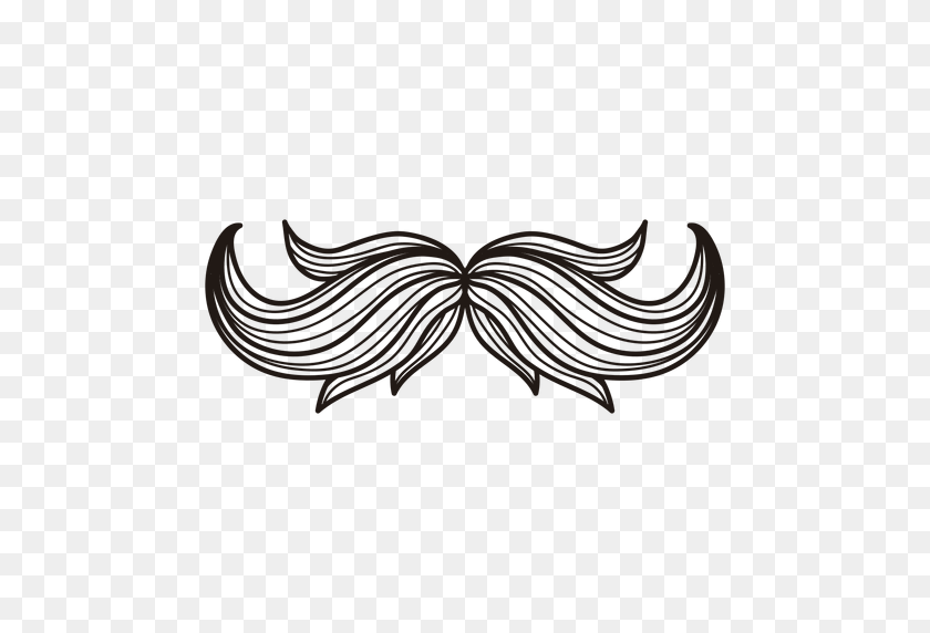 512x512 Mustache Illustration Group With Items - Mustache Transparent PNG