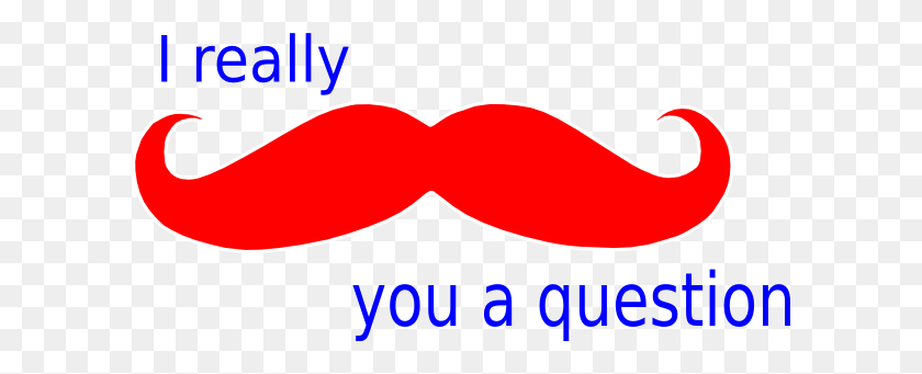 600x281 Mustache You A Question Red White And Blue Clip Art - Red White Blue Clipart