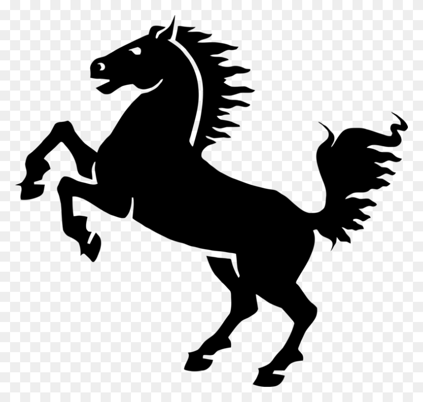 791x750 Mustang Friesian Horse Rearing Black Equestrian - Rearing Horse Clipart