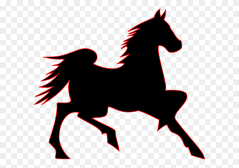 600x532 Mustang Horse Clipart - Horse Tail Clipart
