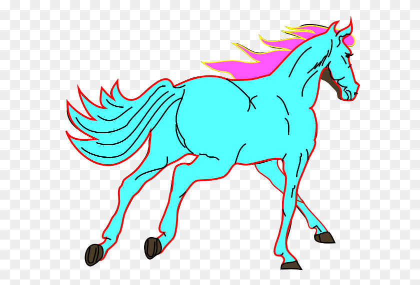 600x511 Mustang Pony Stallion Clip Art - Mustang Clipart