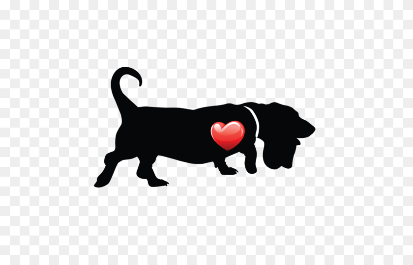 480x480 Наклейки My Heart Basset Hound Для Дизайна Ногтей - Клипарт Basset Hound