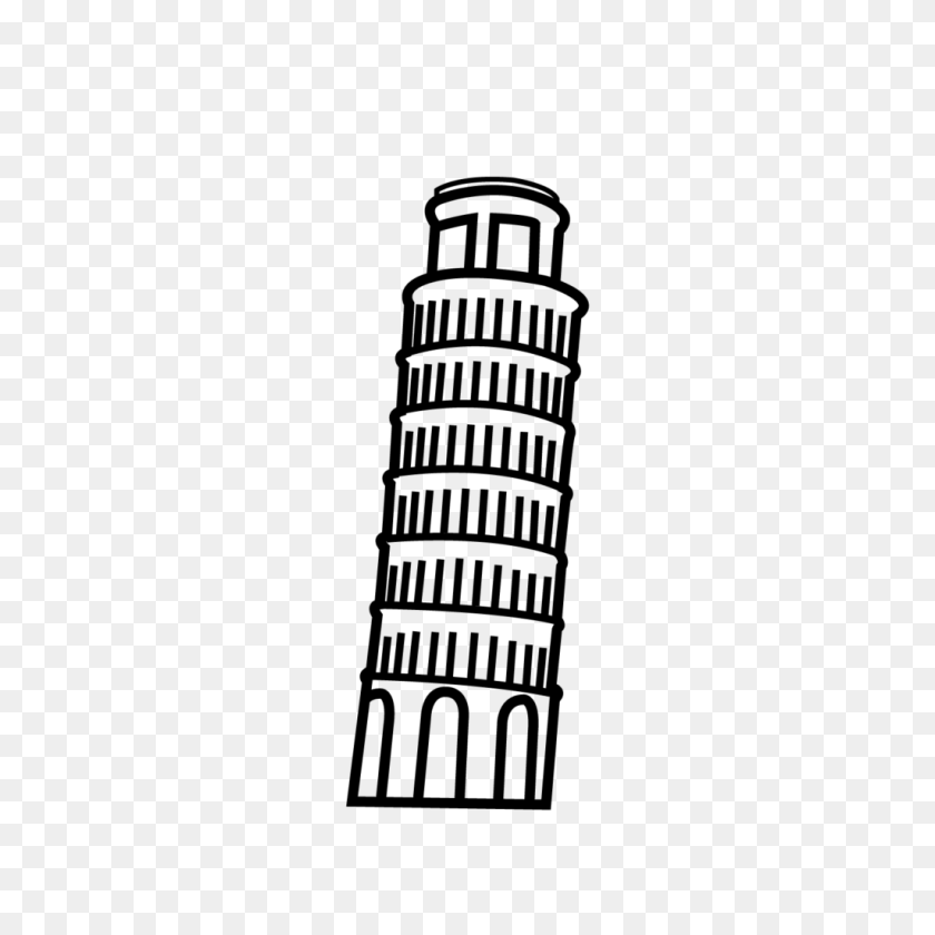 1024x1024 My Icon Story - Leaning Tower Of Pisa Clipart