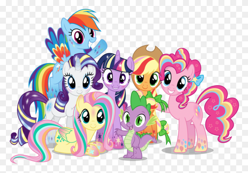 1024x691 My Little Pony Characters Transparent Image Vector, Clipart - Pony PNG