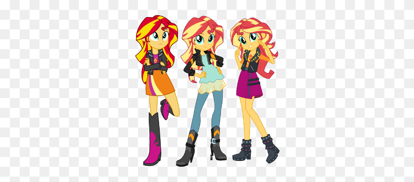 300x311 Персонажи My Little Pony Equestria Girls Sunset Shimmer - Мерцание И Сияние Клипарт