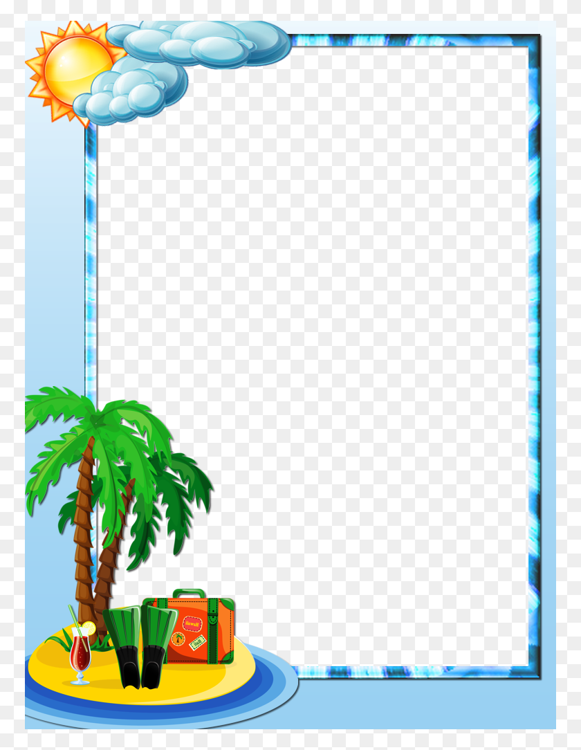 768x1024 My Summer Png Frames - Summer Border PNG