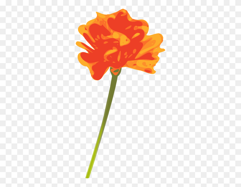 312x592 Мой Желтый Цветок Клипарт, Картинки И Цветок - Оранжевый Цветок Клипарт