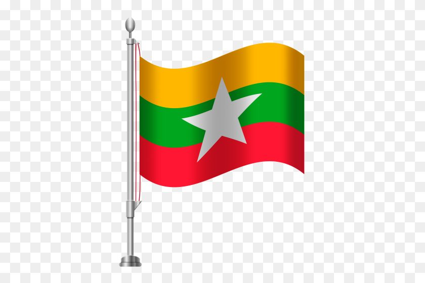 384x500 Bandera De Myanmar Png Clipart - Asta De Bandera Clipart