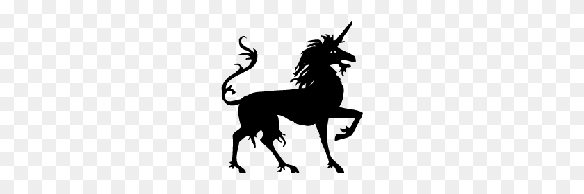 204x220 Mythical Creature Silhouettes Silhouettes Of Mythical Creature Free - Unicorn Silhouette PNG