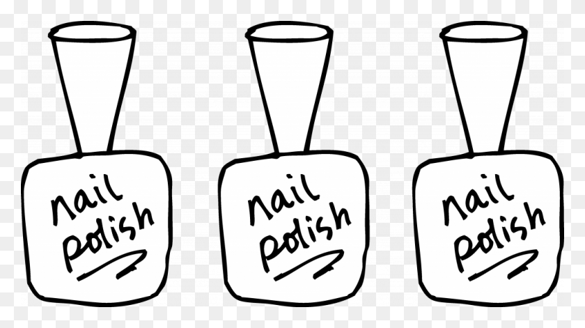 1024x540 Nail Polish Coloring - Power Rangers Clipart Black And White