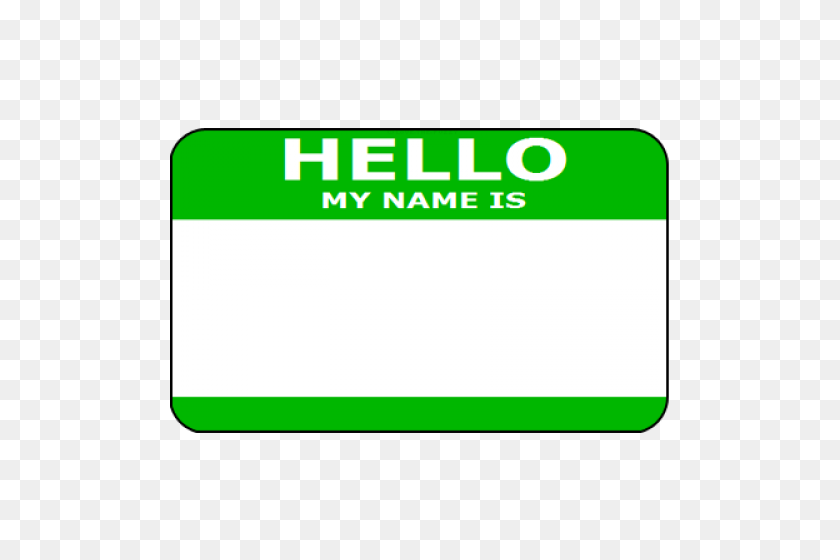 500x500 Name Badge Tips For Job Seekers - Hello My Name Is Clipart