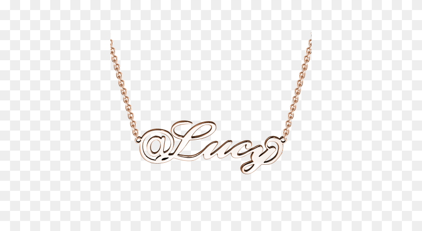 400x400 Name Necklace Official Name Necklace Rose Gold - Chain Necklace PNG
