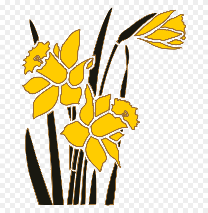 662x800 Narcissus Flower Clipart, Narcissus Flower Clip Art - Daffodil Clip Art