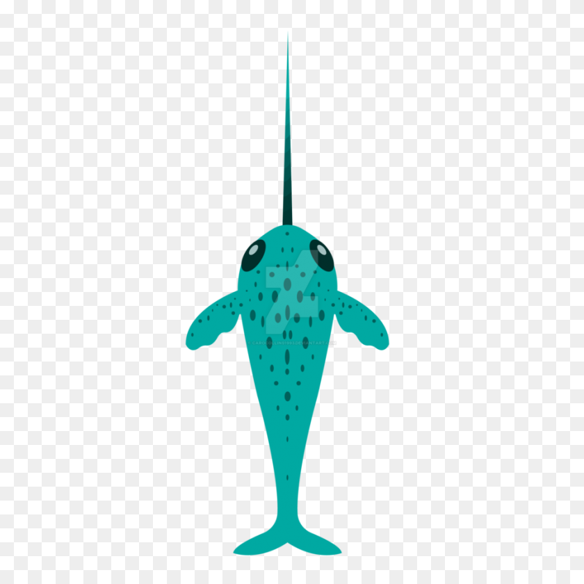 894x894 Narwhal Blue - Lindo Narwhal Clipart