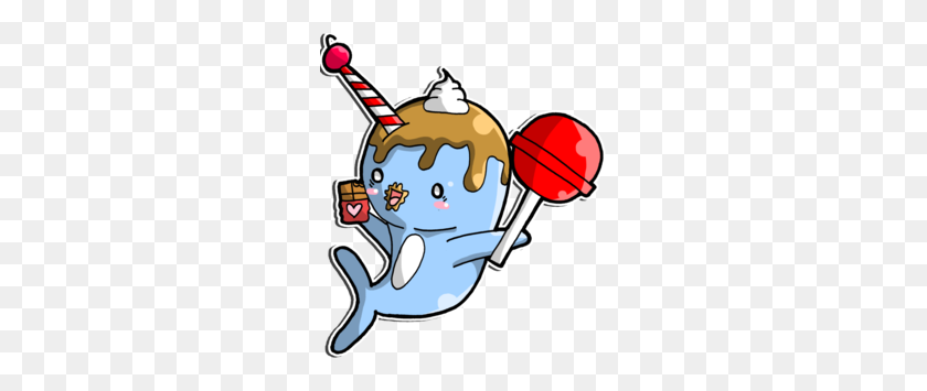 260x295 Narwhal Cartoon Clipart - Ice Fishing Clipart