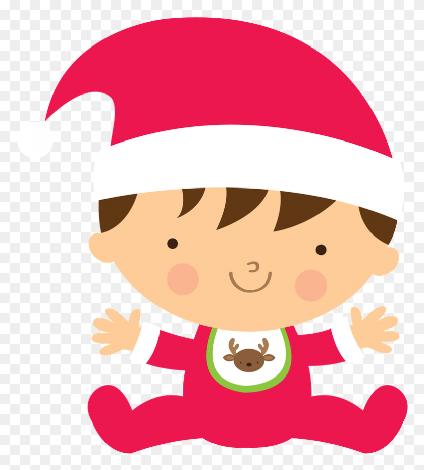 782x873 Natal - Babys First Christmas Clipart