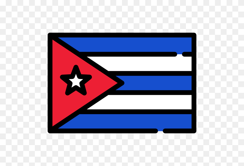 512x512 Nación, País, Bandera, Cuba, Icono De Banderas - Bandera De Cuba Png