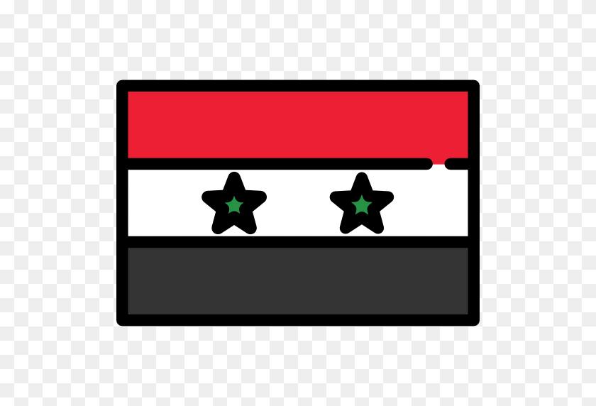 512x512 Нация, Мир, Флаг, Флаги, Страна, Значок Сирии - Мировые Флаги Клипарт
